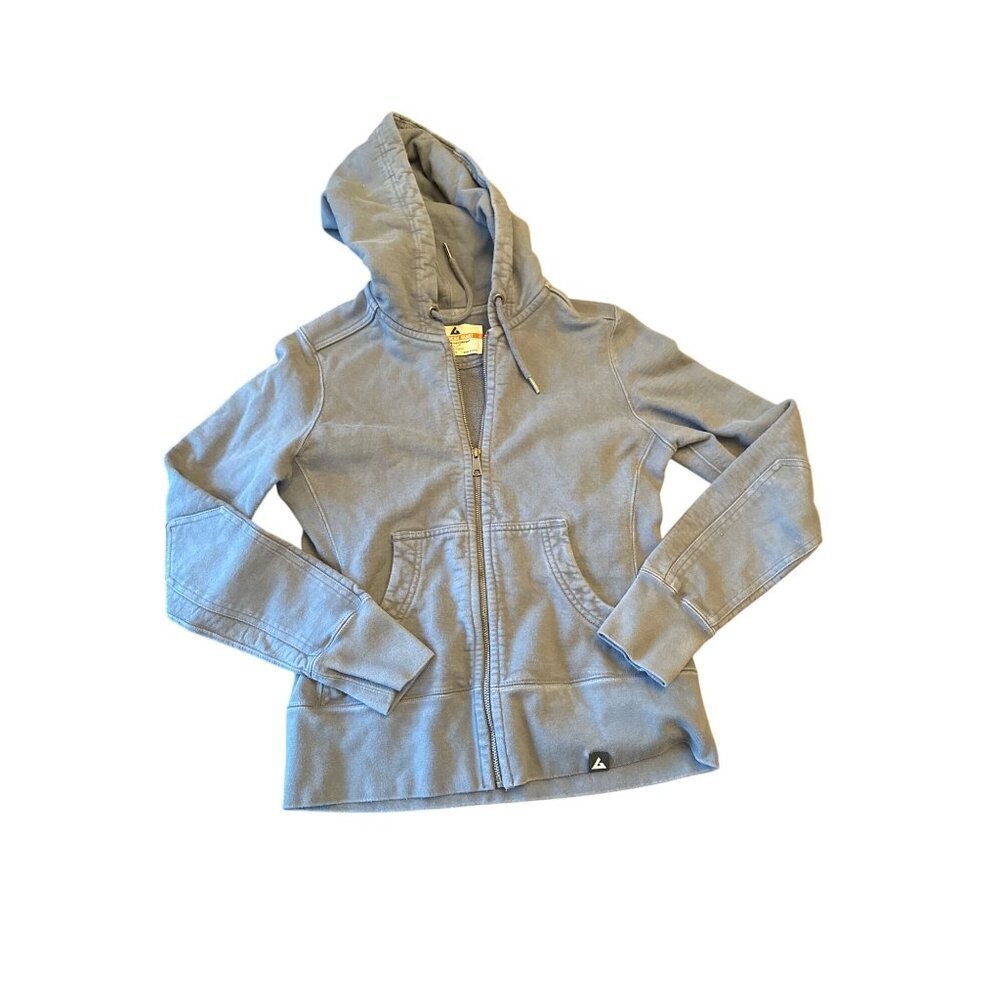 American Giant Womens Gray Hooded Zip-Up‎ Jacket S 100% Cotton Made In USA